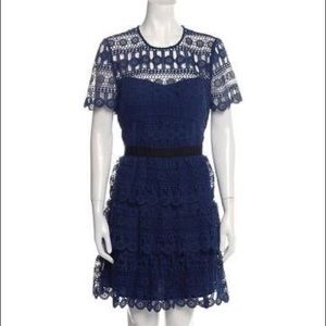 Self portrait short blue dress